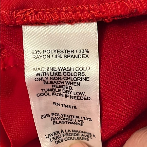 EUC Vineyard Vines Red Plaid Pants / matching belt Sz 8 - Picture 8 of 12